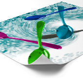 Des cuillères culinaires dans une affiche Vortex (Coin)