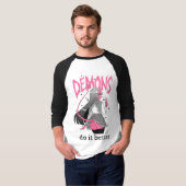 des démons il améliorent le long T-shirt de (Devant entier)