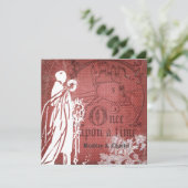 Des dessins rouges une fois par Faire-part de mari (Debout devant)