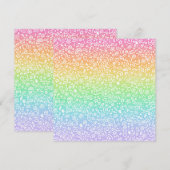 Des Doodles ! Carte Rainbow Flat (Devant / Derrière)
