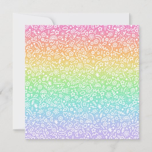 Des Doodles ! Carte Rainbow Flat (Devant)