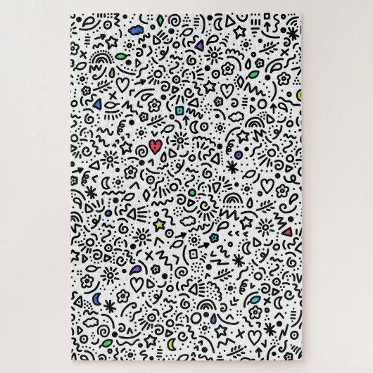 Des Doodles ! Pops of Color ! Puzzle difficile (Vertical)
