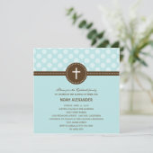 Des Dots Délicieux Invitation Baptême/Christening (Debout devant)