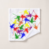 Des éclaboussures colorées (Gant de toilette)