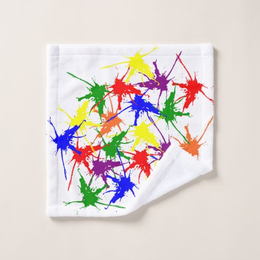Des éclaboussures colorées (Gant de toilette)