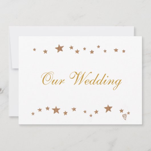 Des étoiles d'or vivantes Nos invitations de maria (Devant)