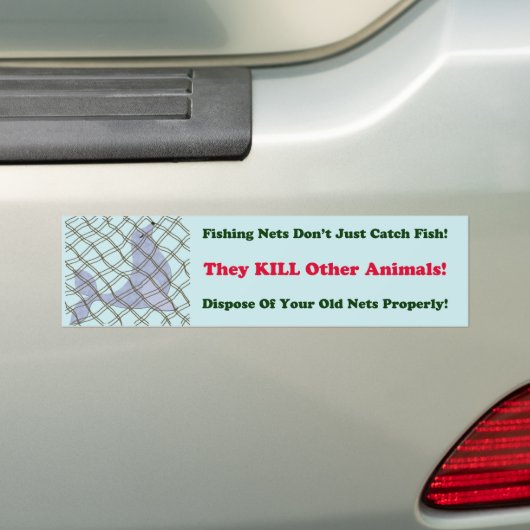 Des Filets De Pêche Tuent Des Animaux, Un Sticker (En voiture)