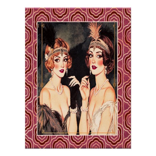 Des flappers Art déco à la fête. (Devant)