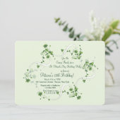 Des fleurs délicieuses dans une invitation verte (Debout devant)