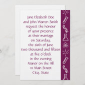 Des forces attractives dans la Faire-part de maria (Devant / Derrière)