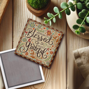 Des gens colorés Béni Grateful Inspirivity Magnet