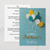 Des invitations d'anniversaire de qualité ! Cartes (Devant / Derrière)