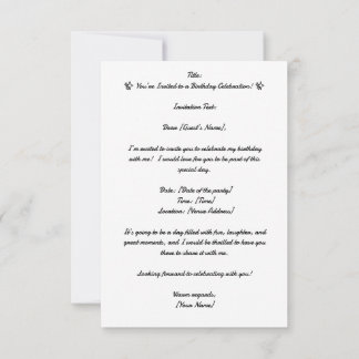 Des invitations d'anniversaire de qualité ! Cartes