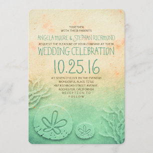 Des invitations de mariage de plage d'Ombre -