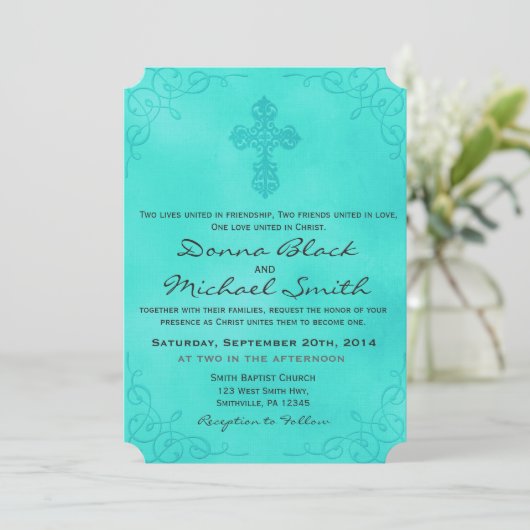 Des invitations de mariage inter-religieux précise (Debout devant)