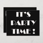 Des invitations "il est temps de partie" - (Devant / Derrière)