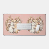 Des lapins adorables dans un Pastel cosy Hug Illus (Clavier et souris)