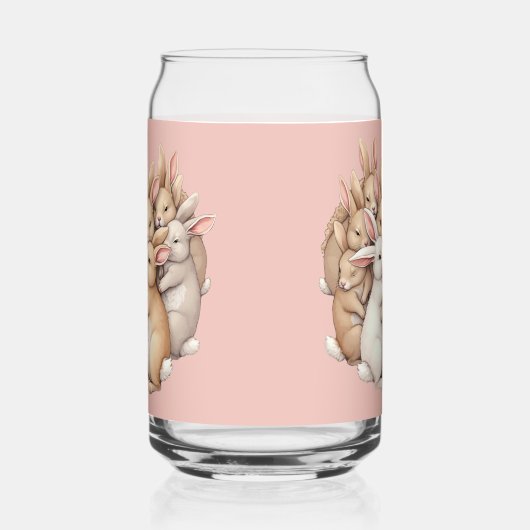 Des lapins adorables dans un Pastel cosy Hug Illus (Droite)