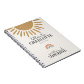 des lettres de soleil boho à mon livre de bébé (Côté Droit)