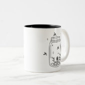 Des lucioles dans une tasse de café en pot (Devant droit)