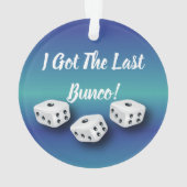 Des matrices de Bunco j'ai obtenu le dernier bleu (dos)