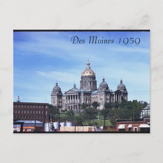 Des Moines 1959 Briefkaart (Voorkant)
