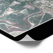 Des Moines, affiche satellite de l'Iowa (Coin)