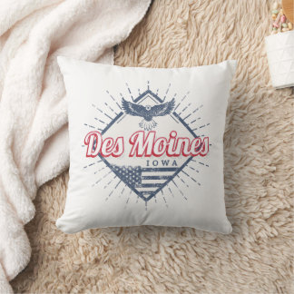 Des Moines City Iowa Verenigde Staten Vintage Vere Kussen