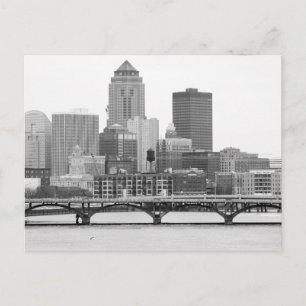 Des Moines in B&W Briefkaart