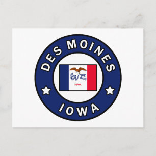 Des Moines Iowa Briefkaart