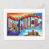 Des Moines Iowa IA groot Briefkaart (Voorkant)