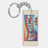 Des Moines Iowa IA  groot Briefkaart Sleutelhanger (Voorkant Links)