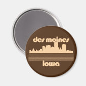 Des Moines, Iowa Magneet (Voorkant / Achterkant)