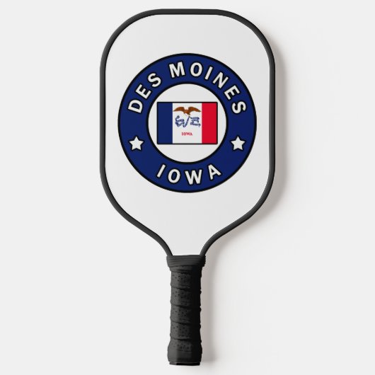 Des Moines Iowa Pickleball Paddle (Achterkant)