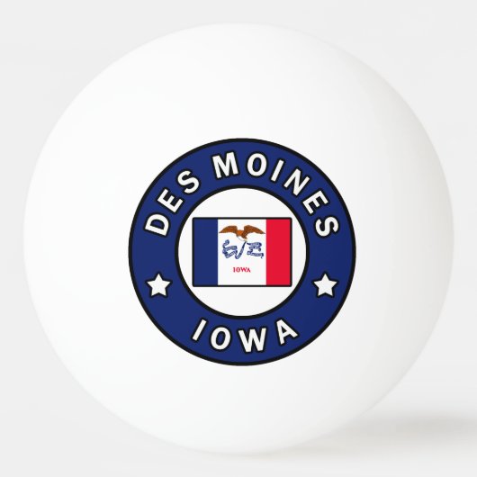 Des Moines Iowa Pingpongballen (Voorkant)