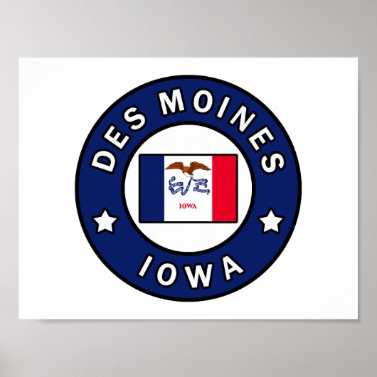 Des Moines Iowa Poster (Voorkant)