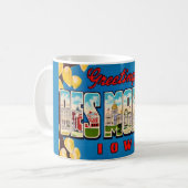  Des Moines Iowa Retro Postcard Mug (Devant gauche)