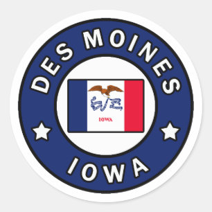 Des Moines Iowa Ronde Sticker