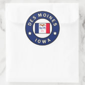 Des Moines Iowa Ronde Sticker (Tas)