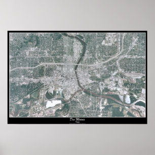 Des Moines, Iowa satellietposter Poster