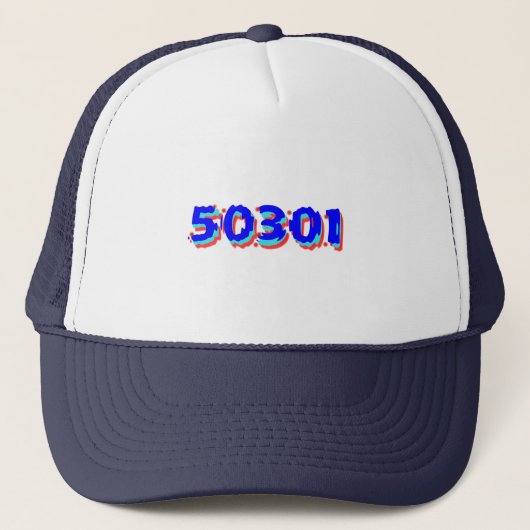 Des Moines Iowa Zip Code Trucker Hat, 50301 Pet (Voorkant)