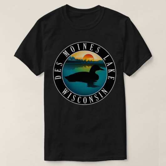 Des Moines Lake Wisconsin T-shirt (Design voorkant)