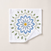 Des motifs floraux colorés (Gant de toilette)