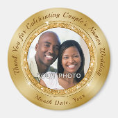 Des Noces D'Or. Magnet Wedding Favors pas cher (Devant)