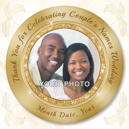 Des Noces D'Or. Magnet Wedding Favors pas cher