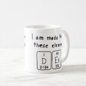 Des nom de table périodique mug (Devant droit)