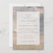 Des Nuages Calmes. Art. Vintage Mariage Invitation (Devant)