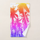 Des palmiers tropicaux. Graduation colorée. (Serviette à main)