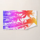 Des palmiers tropicaux. Graduation colorée. (Serviette à main)