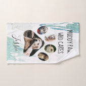 Des pattes boueuses qui s'en soucient | Empreinte (Serviette à main)